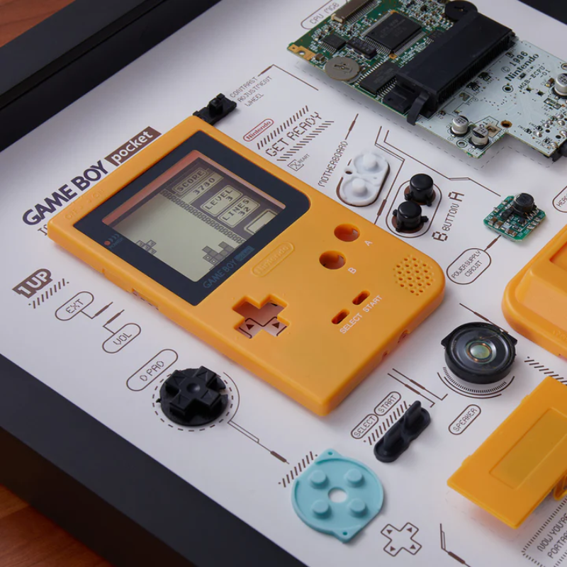 Disassembled Nintendo Game Boy Pocket frame