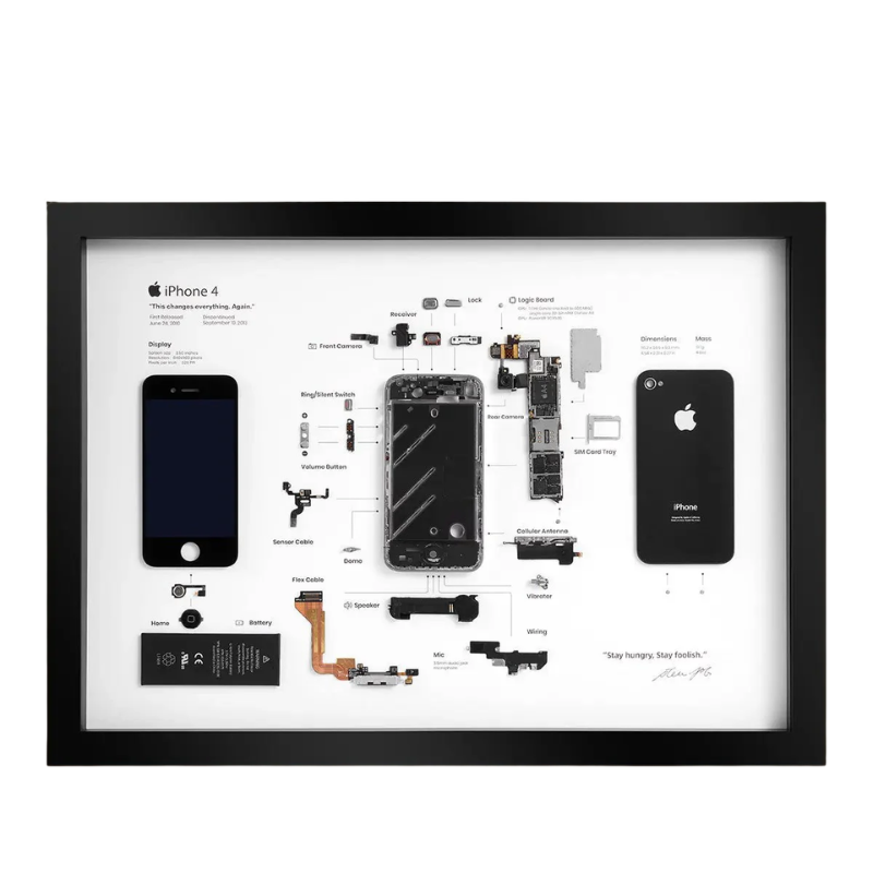 iPhone 4 Teardown Frame | Collectible Apple Tech Art