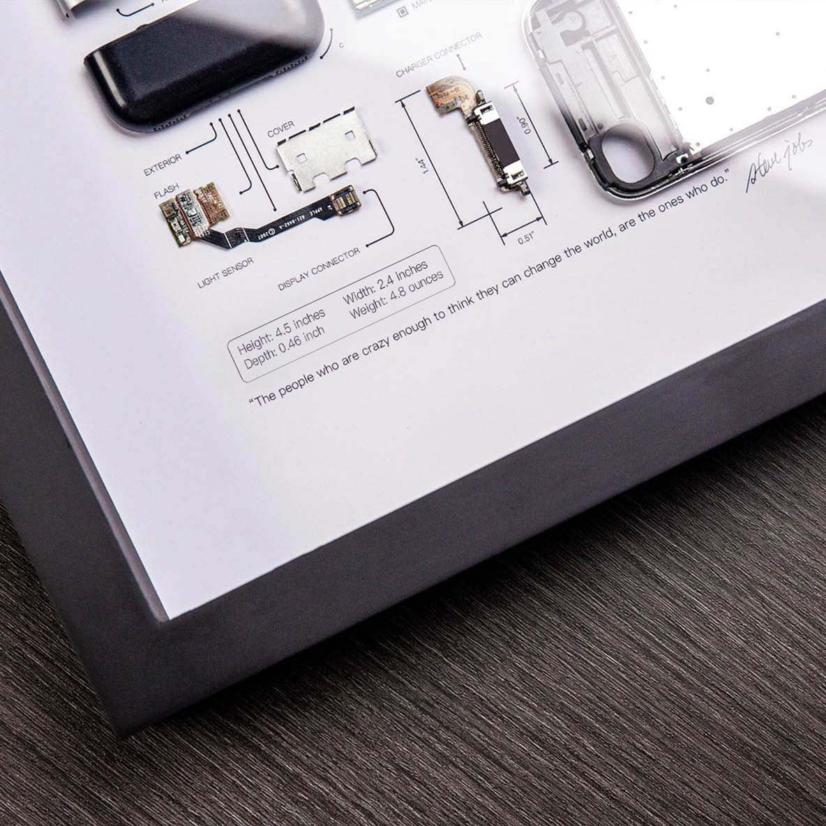 iPhone 2G (1st Generation) Teardown Frame | Vintage Apple Disassembly Art