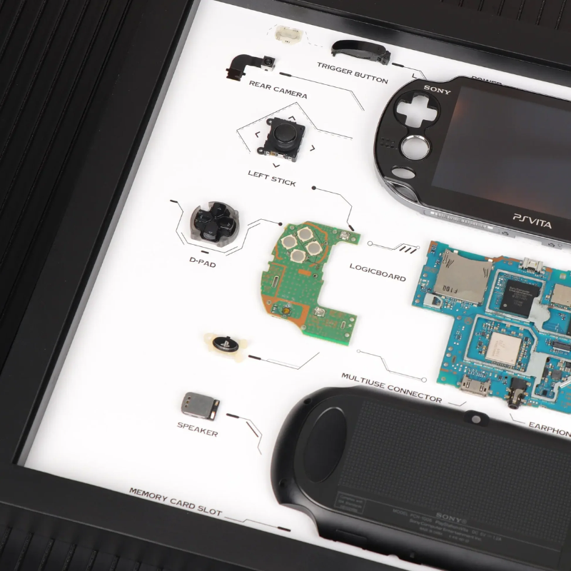 Disassembled PS Vita Original Model (PCH-1000) Disassembled Art Frame