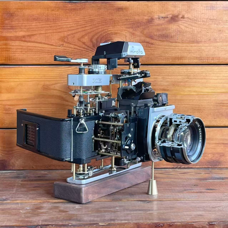 Disassembled Mechanical Film Camera, Deconstructed Minolta XE