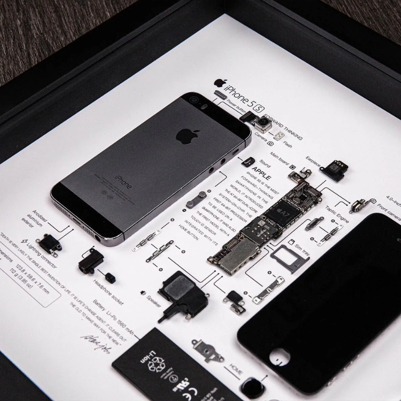 iPhone 5S Teardown Frame | Collectible Apple Tech Art
