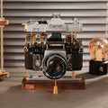 Disassembled Mechanical Film Camera Canon FT With Cut Lens